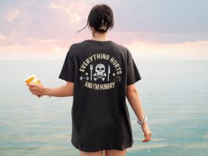 Funny Gym Shirt Workout Motivation Tee Fitness Enthusiast Everything Hurts and Im Hungry Gift for Him or Her Exercise Lover Gym Humor Shirt