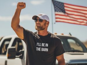 Rustic Barn Living Shirt Ranch Work Tee Country Life Apparel Cowboy Outfit Western Farm Gift Rural Homesteader Fashion Barn Style Shirt